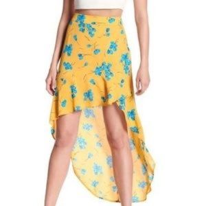 Free Press High Low Floral Skirt